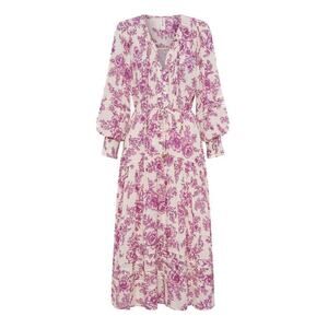 Kivari Maeve Floral Long Sleeve Midi Dress Size US 12 AU 16
